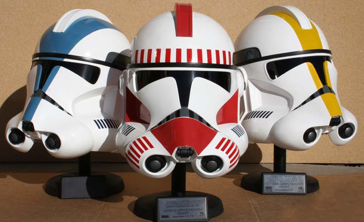  the yellow "327th Star Corps Trooper" helmet was the first to "land".